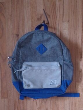 Herschel Gray and Blue Kids Backpack